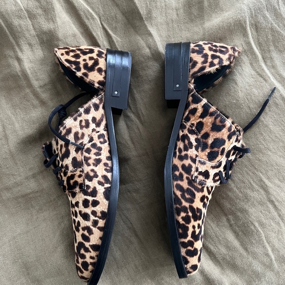 NIB Freda Salvador Cheetah Calf Hair D’Orsay Oxfords - Size 8 - Picture 6 of 10